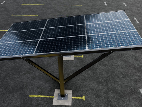 Y TYPE MODERN SOLAR CARPORT TYPE-6 3D 模型
