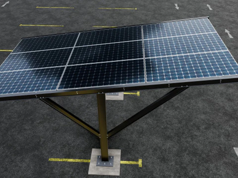 Y TYPE MODERN SOLAR CARPORT TYPE-6 3D Model