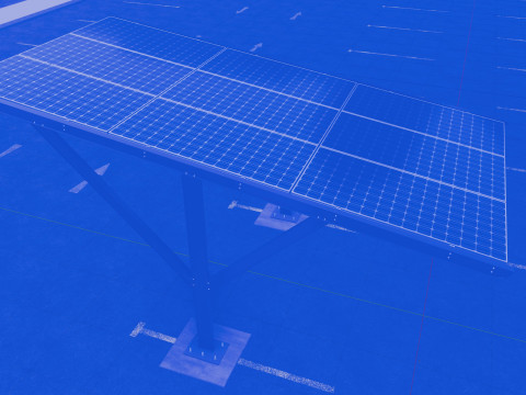 Y TYPE MODERN SOLAR CARPORT TYPE-6 3D 模型