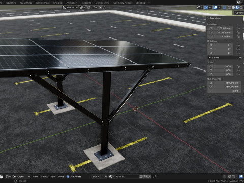 Y TYPE MODERN SOLAR CARPORT TYPE-6 3D 模型