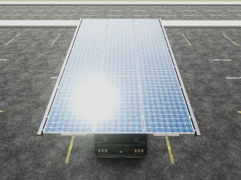 V TYPE MODERN SOLAR CARPORT TYPE-7 Modèle 3D