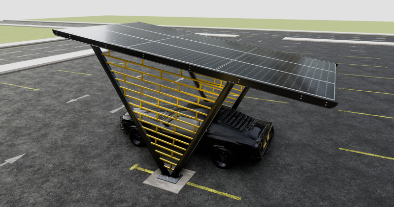 V TYPE MODERN SOLAR CARPORT TYPE-8 3D-Modell .c4d .max .obj .3ds .fbx .stl .blend
