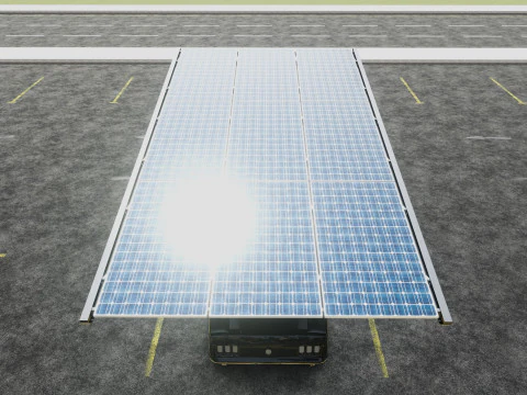 V TYPE MODERN SOLAR CARPORT TYPE-8 3D Model
