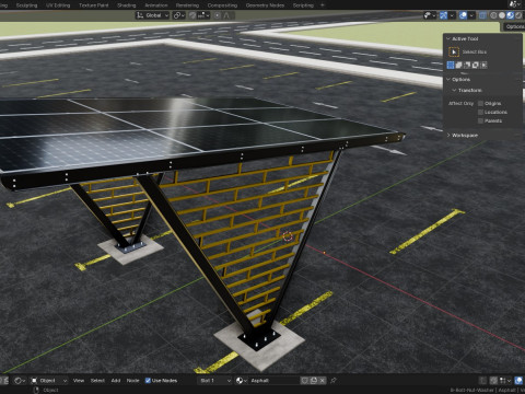 V TYPE MODERN SOLAR CARPORT TYPE-8 3D-Modell