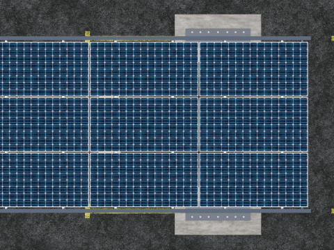 TRIPLE L TYPE MODERN SOLAR CARPORT TYPE-10 Model 3D
