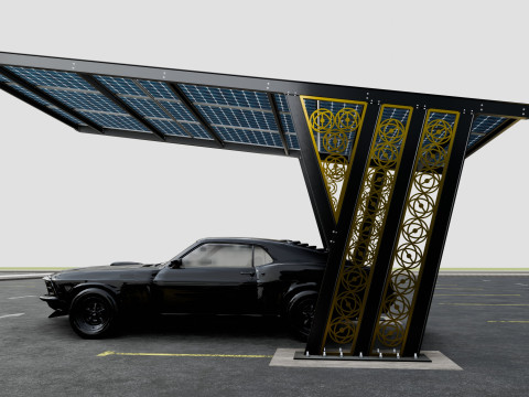 TRIPLE L TYPE MODERN SOLAR CARPORT TYPE-12 3D 모델