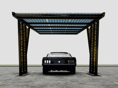 TRIPLE L TYPE MODERN SOLAR CARPORT TYPE-12 3D 모델