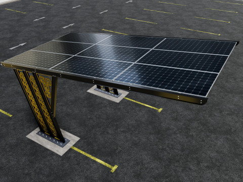 TRIPLE L TYPE MODERN SOLAR CARPORT TYPE-12 3D 모델