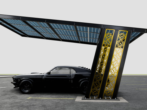 TRIPLE L TYPE MODERN SOLAR CARPORT TYPE-13 3D 모델