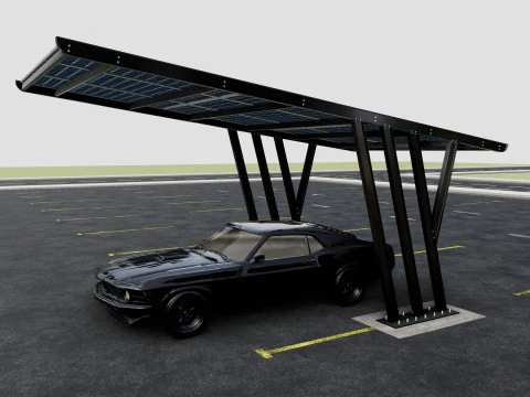 TRIPLE L TYPE MODERN SOLAR CARPORT TYPE-14 3D Model