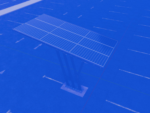 TRIPLE L TYPE MODERN SOLAR CARPORT TYPE-14 Model 3D