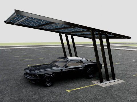 TRIPLE L TYPE MODERN SOLAR CARPORT TYPE-15 3D 모델