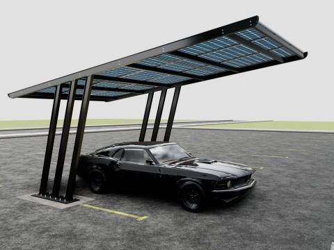 TRIPLE L TYPE MODERN SOLAR CARPORT TYPE-15 3D 모델