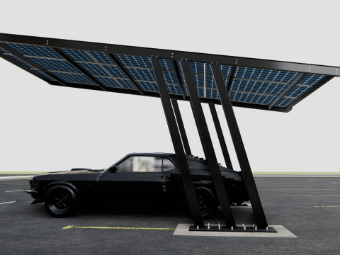 TRIPLE L TYPE MODERN SOLAR CARPORT TYPE-15 3D 모델