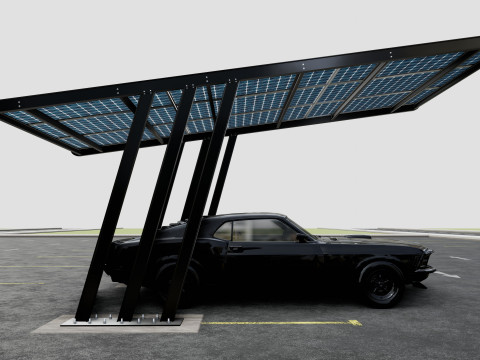 TRIPLE L TYPE MODERN SOLAR CARPORT TYPE-15 3D 모델