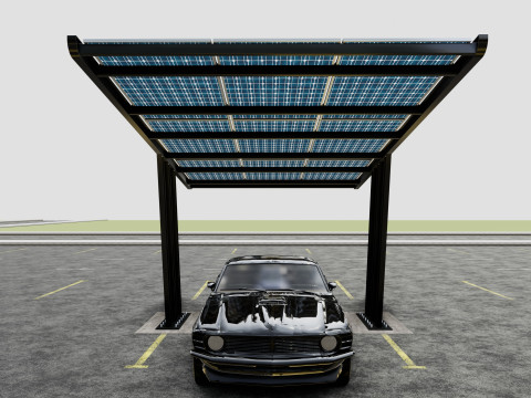 TRIPLE L TYPE MODERN SOLAR CARPORT TYPE-15 3D 모델