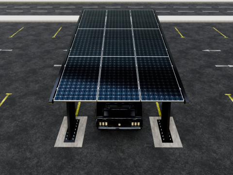 TRIPLE L TYPE MODERN SOLAR CARPORT TYPE-15 3D 모델