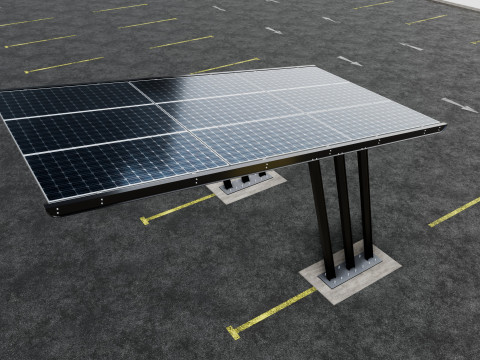 TRIPLE L TYPE MODERN SOLAR CARPORT TYPE-15 3D 모델