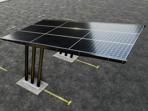 TRIPLE L TYPE MODERN SOLAR CARPORT TYPE-15 3D 모델