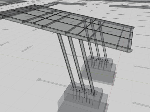 TRIPLE L TYPE MODERN SOLAR CARPORT TYPE-15 3D 모델