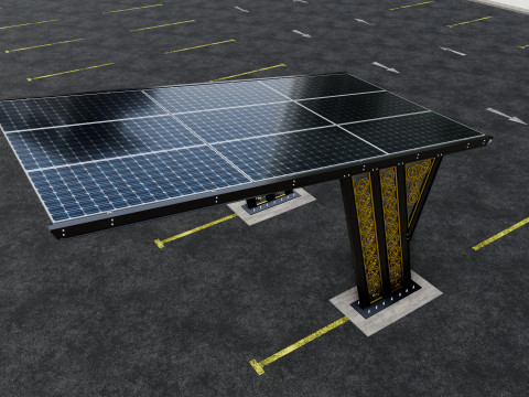 TRIPLE L TYPE MODERN SOLAR CARPORT TYPE-16 3D-Modell