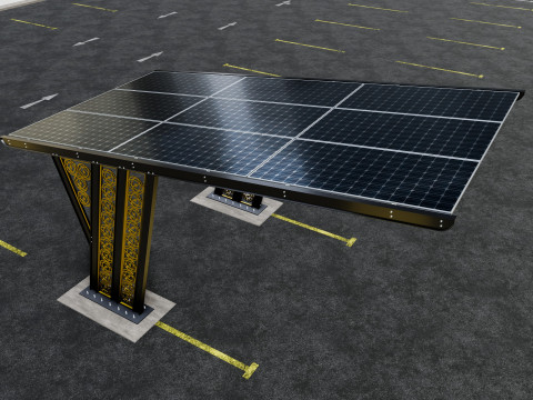 TRIPLE L TYPE MODERN SOLAR CARPORT TYPE-16 3D-Modell