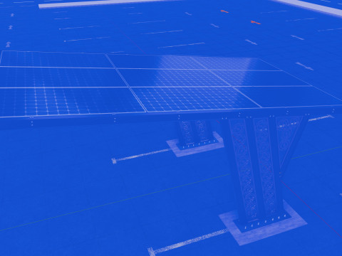 TRIPLE L TYPE MODERN SOLAR CARPORT TYPE-16 3D-Modell