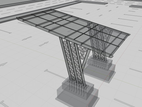 TRIPLE L TYPE MODERN SOLAR CARPORT TYPE-16 3D-Modell
