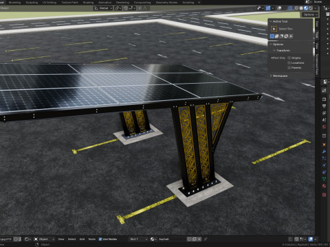 TRIPLE L TYPE MODERN SOLAR CARPORT TYPE-16 3D-Modell