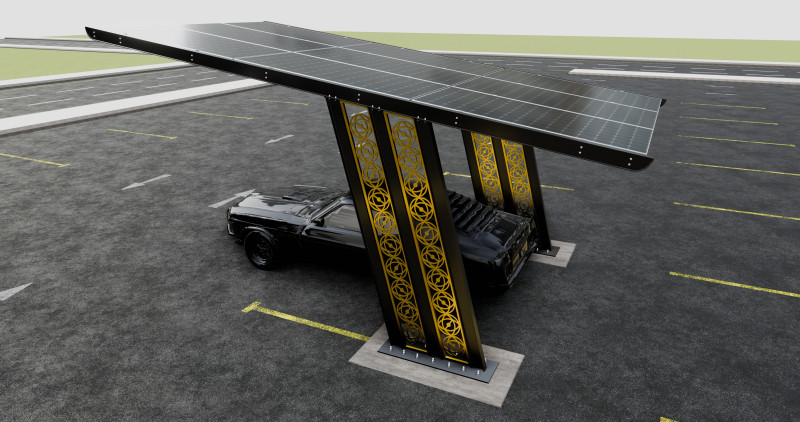TRIPLE L TYPE MODERN SOLAR CARPORT TYPE-17 3D मॉडल .c4d .max .obj .3ds .fbx .stl .blend