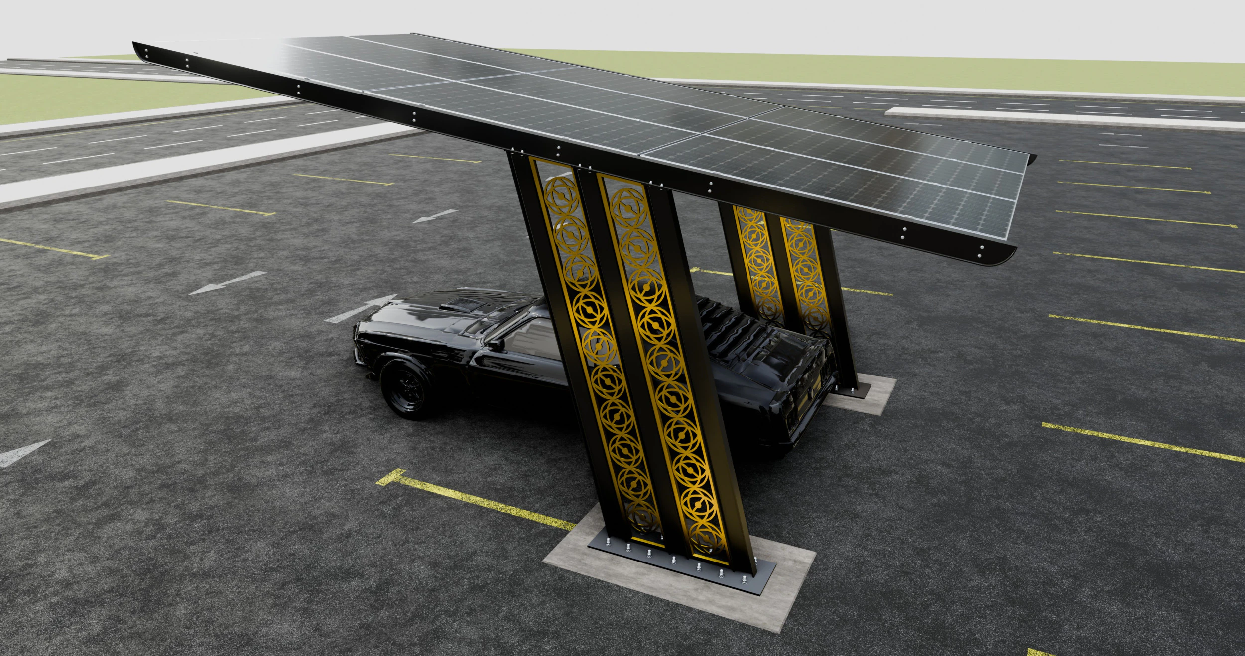CARPORT SURYA MODERN TIPE L TIPE-17 Model 3D .c4d .max .obj .3ds .fbx .stl .blend 