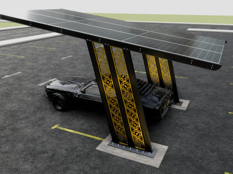 ПОТРІЙНИЙ L ТИПУ СУЧАСНИЙ СОНЯЧНИЙ НАВІСОК ТИПУ 17 3D Модель