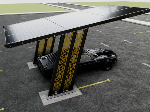 CARPORT SURYA MODERN TIPE L TIPE-17 Model 3D