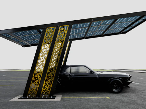 CARPORT SURYA MODERN TIPE L TIPE-17 Model 3D