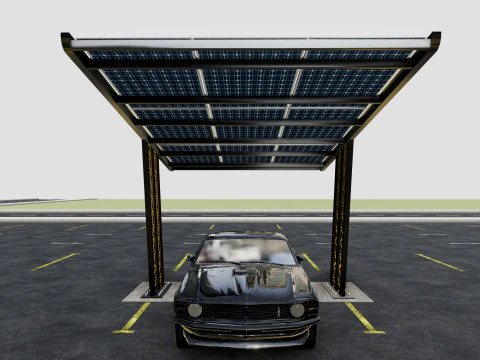 CARPORT SURYA MODERN TIPE L TIPE-17 Model 3D