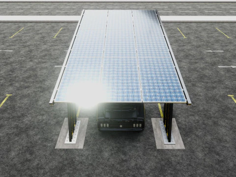 CARPORT SURYA MODERN TIPE L TIPE-17 Model 3D