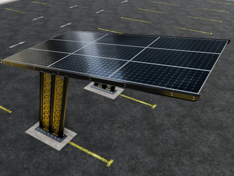 CARPORT SURYA MODERN TIPE L TIPE-17 Model 3D