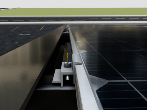 TRIPLE L TYPE MODERN SOLAR CARPORT TYPE-17 3D मॉडल