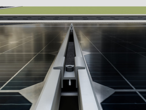 TRIPLE L TYPE MODERN SOLAR CARPORT TYPE-17 3D मॉडल