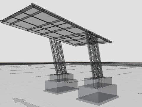 CARPORT SURYA MODERN TIPE L TIPE-17 Model 3D