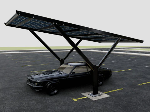 Y TYPE MODERN SOLAR CARPORT TYPE-18 3D Model