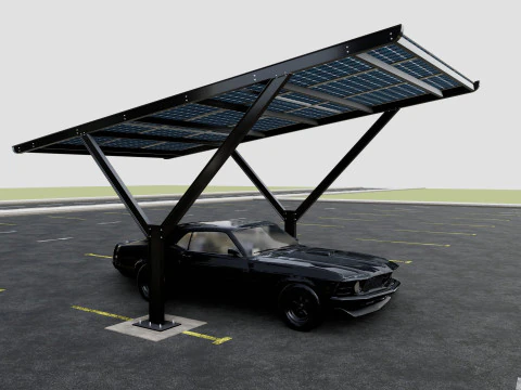 Y TYPE MODERN SOLAR CARPORT TYPE-18 3D Model