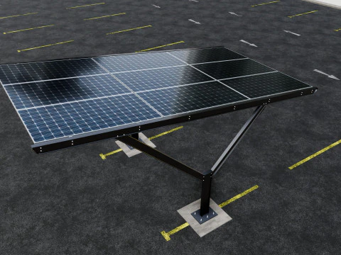 Y TYPE MODERN SOLAR CARPORT TYPE-18 3D Model