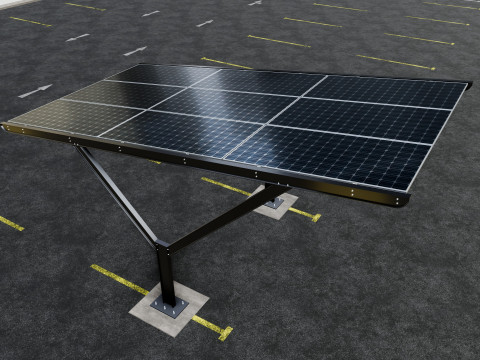 Y TYPE MODERN SOLAR CARPORT TYPE-18 Model 3D