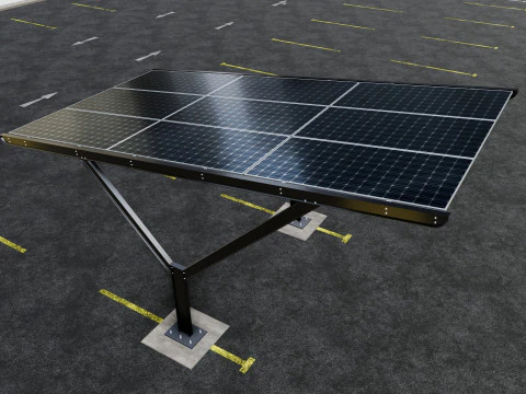 Y TYPE MODERN SOLAR CARPORT TYPE-18 3D Model