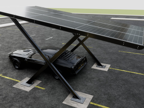 X TYPE MODERN SOLAR CARPORT TYPE-19 3Dモデル