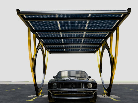 Modern Solar Carport-TEZCAN-Type-2 Modelo 3D