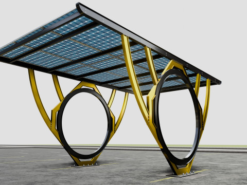 Modern Solar Carport-TEZCAN-Type-2 Modelo 3D