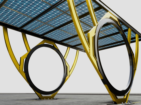 Modern Solar Carport-TEZCAN-Type-2 Modelo 3D