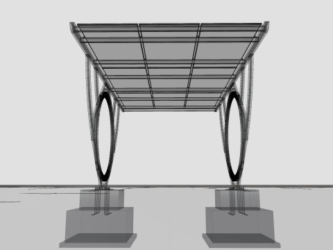 Modern Solar Carport-TEZCAN-Type-2 Modelo 3D